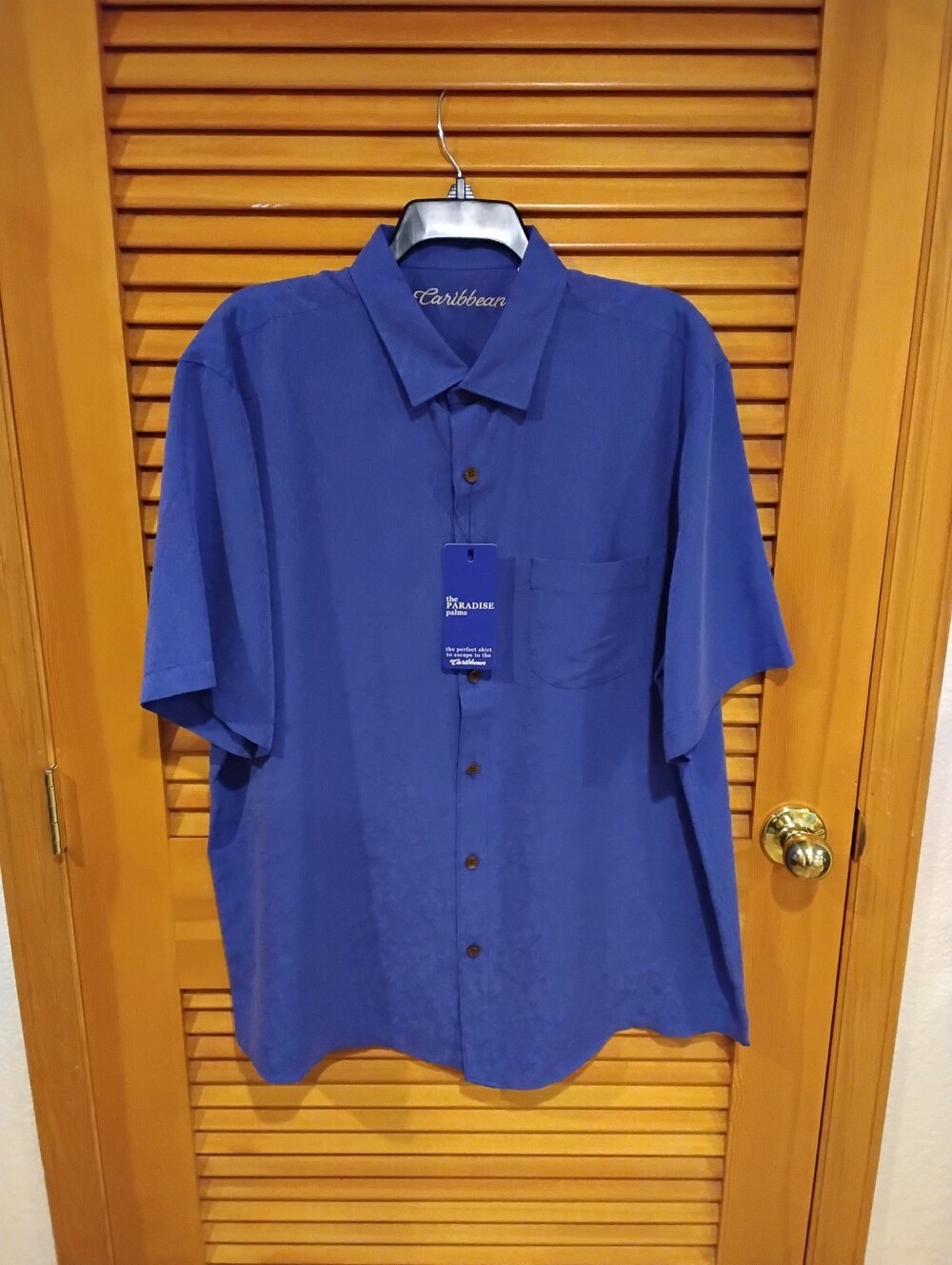 NWT XL Blue Caribbean Button Down Shirt